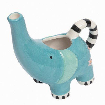 Transpac Dolomite 6.25 in. Multicolor Spring Watering Animal Elephant