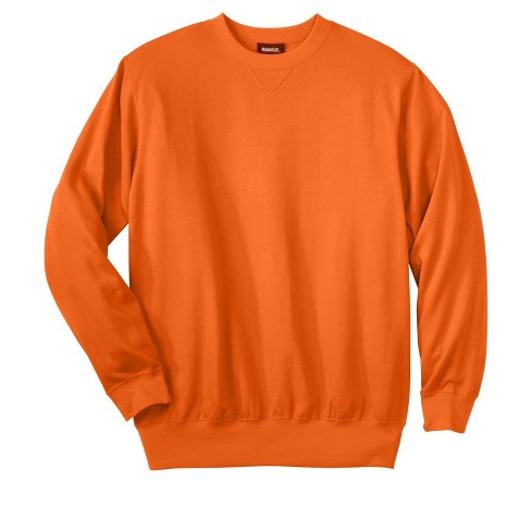 Kingsize Men s Big Tall Ultra light Comfort Fleece Sweatshirt 9xl Bright Orange Target