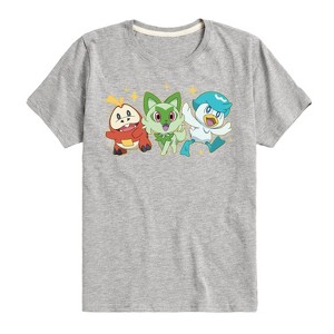 Boys' - Pokémon - Fuecoco Sprigatito Quaxly Padea Starters Short Sleeve Graphic T-Shirt - 1 of 4