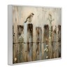 Stupell Industries Fence Perched Country Bird Framed Giclee Art - 2 of 4