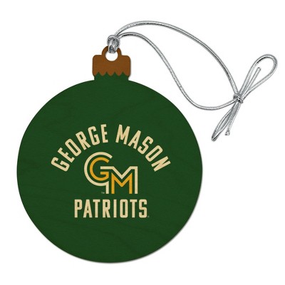 George Mason University Patriots Logo Wood Christmas Tree Holiday Ornament