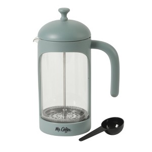 Mr. Coffee Retro Brew French Press Coffee Maker, 31 oz. Borosilicate Glass & Colorful Frame and Plunger, Includes Coffee Scoop - 1 of 4