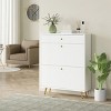 FURNIinspire Shoe Racks Living Room Shoe Organizer Multifunctional Shoe Cabinet Freestanding Shoe Shelf for Entryway, White, 9.4"*31.5"*40" - 2 of 4