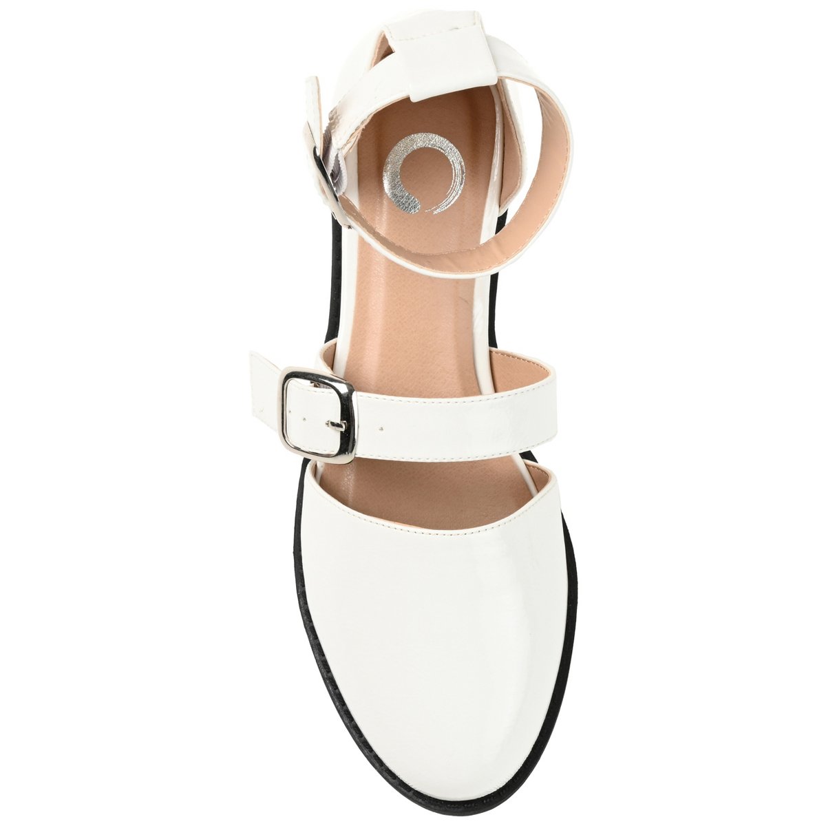 Обувь Journee Collection Women's Constance Buckle Round Toe Mary Jane Flats Off White 8 — фото 4
