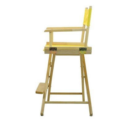 Director's Chair Counter Height Canvas Yellow/Natural Flora Homes