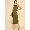 Slickblue Side Slit Maxi Dress, High Neck Sleeveless, Women’s Form-Flattering Style, Multiple Color Options, Size S-L - 2 of 4