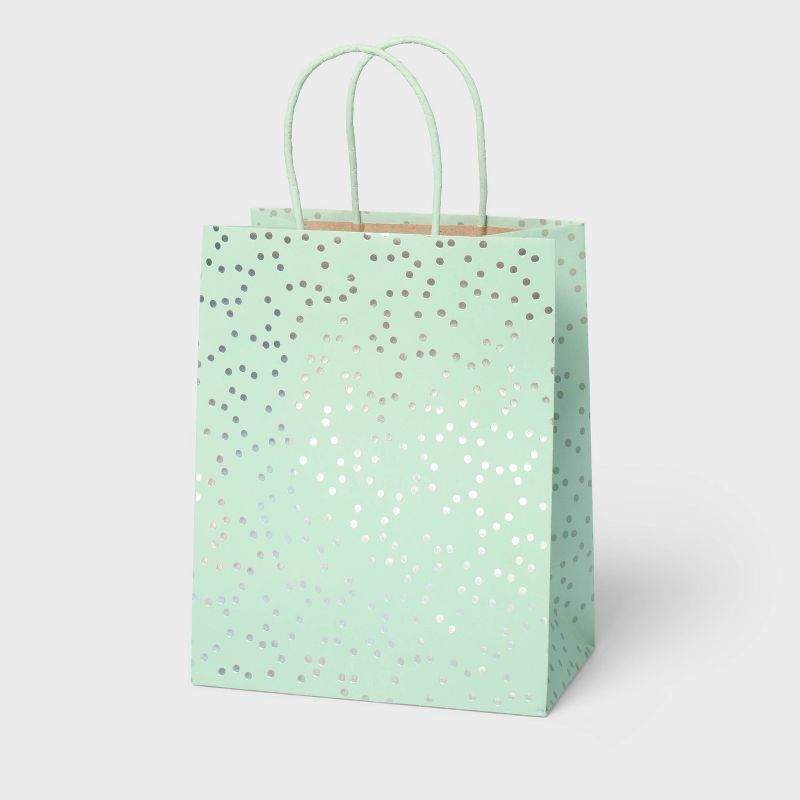 Silver Dots Mint Small Gift Bag - Spritz&#8482;, 1 of 4