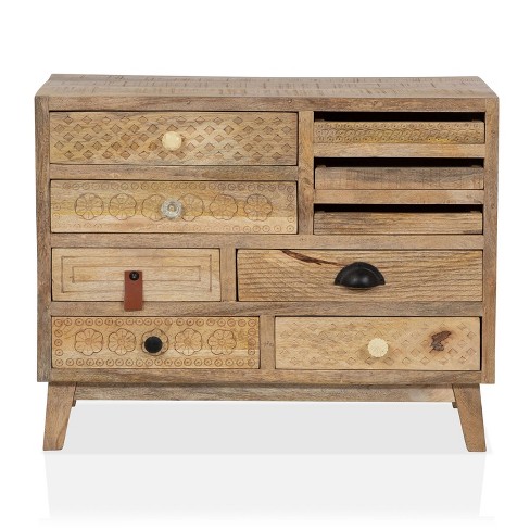 Serreno 6 Drawers Accent Cabinet Natural - Furniture Of America : Target