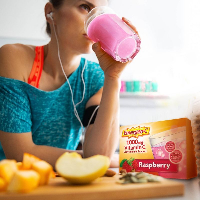 Emergen-C Vitamin C Dietary Supplement Drink Mix - Raspberry - 30ct, 3 of 12
