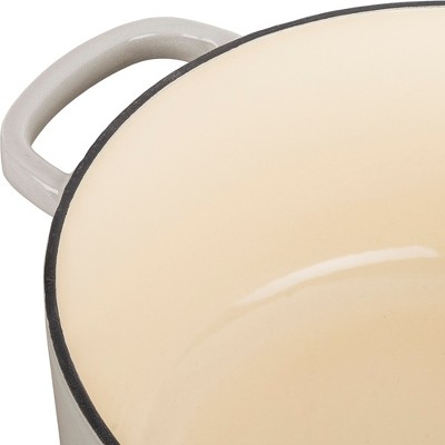 Bellamonte White Enameled Cast Iron 7.5-qt Dutch Oven