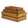 Cheung's Rustic Farmstead Medium Brown Studded Wood Crate Set - 3 of 4