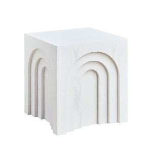 Vynxaria Square Side Table ¨C Mid-Century Modern Accent Table for Living Room, Bedroom & Small Spaces - 1 of 4