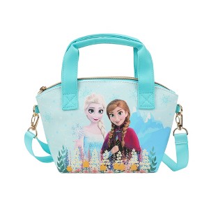 Disney Frozen Summer & Winter Blue 9.25” Mini PU Handbag - 1 of 4