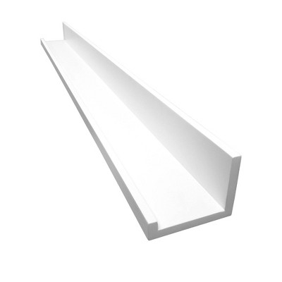 Elegant 48'' White MDF Modern Picture Ledge Shelf