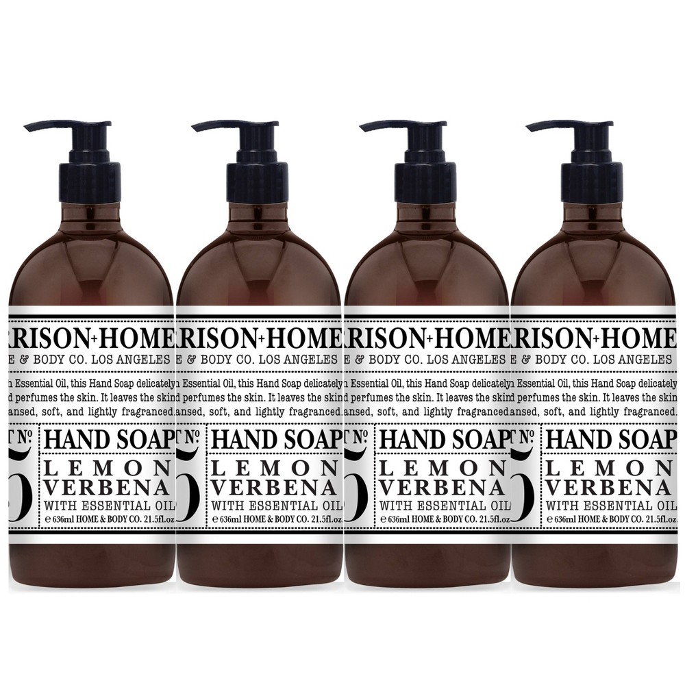 Photos - Shower Gel Garrison + Home Plastic Hand Soaps - Lemon Verbena - 21.5 fl oz/4pk