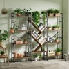 Triple 5 Tier Shelf Bookshelf, Wide Bookcase with 1 4 Open Display Shelves, Display Book Shelf for Home, Office - 2 of 4