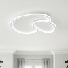 Modern LED Ceiling Light Flush Mount, White Oval Double Panel Dimmable Fixture for Bedroom Living Room - 2 of 4