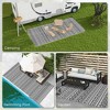 Resenkos Floor Mat Carpet,Indoor Door Mat,Reversible Outdoor Rug Carpet RV Camping Rugs with Carry Bag, 9' x 18', Gray & Cream White Boho 215" Gray - 2 of 4