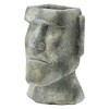 NAYSAYE Planter Easter Island Cement Planter Unique Statue Design for Indoor Outdoor Garden, Gray, 6.5"*5.5"*11" - 3 of 4