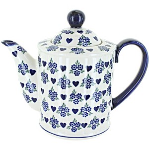 Blue Rose Polish Pottery A72 Andy Large Teapot - 1 of 2