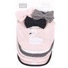 Hudson Baby Infant Girl Cotton Bib and Headband or Caps Set 8pk, Swan, One Size - 2 of 4