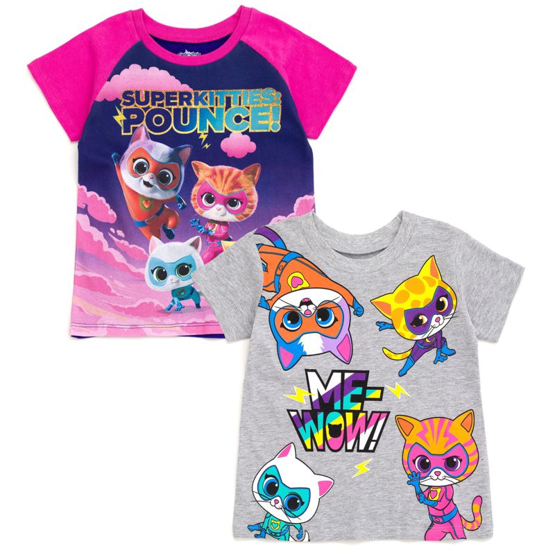 Disney Lion King Cars Super Kitties Winnie the Pooh Minnie Mouse Girls 2 Pack T-Shirts Toddler, 1 of 5