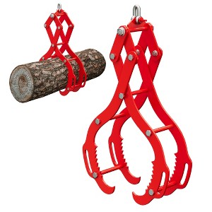 Log Lifting Tongs, Serrated Claw Hook Log Tongs, Heavy Duty Steel Swivel Dragging Tong with Handles for Tractors, Trucks, Forklifts - 1 of 4