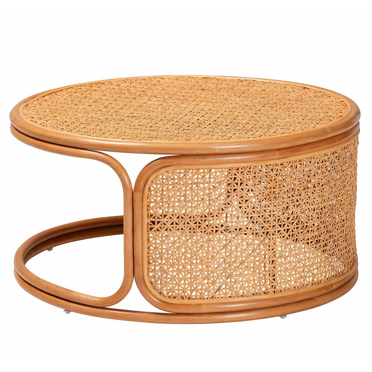 bali & pari Eldon Rattan Coffee Table Honey - thumbnail 3