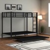 Mshliw Twin XL Over Twin XL Metal Bunk Bed with Twin Trundle, Heavy-Duty Frame, Guardrail Safety, Noise-Free, Space-Saving Bed for Kids or Guests - 2 of 4