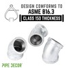 Pipe Decor 1 in. Galvanized Iron 45 Degree Elbow - 4 of 4