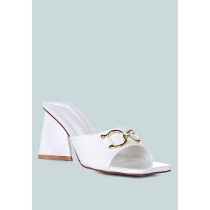 Salisbury Horsebit Buckle Triangular Block Heel Sandals - 1 of 4