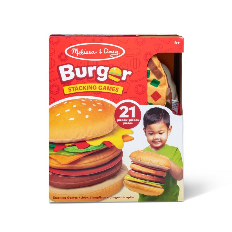 Melissa &#38; Doug Burger Matching, Catching, and Stacking Games, 1 of 10