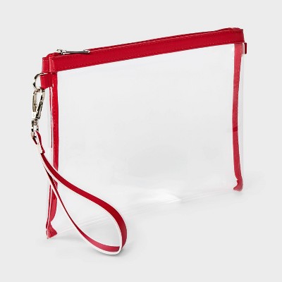 Wild Fable Game Day Clear Wristlet Clutch - Wild Fable™ Red — фото 2