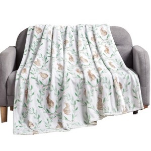 Plazatex Jas plush Decorative Warm and Comfortable Machine Washable Throw 60" x 70" White - 1 of 4