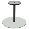 NicBex 35.43 Inch Round Dining Table with Tempered Glass Tabletop and Black Marble Chassis for Living Dining Room, Black - 4 of 4