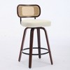 NicBex Set of 2 Bar Stools for Kitchen Island,Swivel Counter Bar Stools with Walnut Bentwood Frame,Bar Chairs for Dining Rooms,Kitchens - 4 of 4