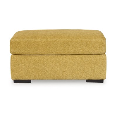 Sunflower Yellow Modern Upholstered Ottoman Pouf