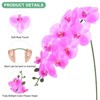 Unique Bargains Artificial Orchid Flowers Nine-headed Large Faux Phalaenopsis Silk Bouquets Real Touch 37 Inch - 2 of 4
