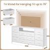 Acekool 12 Drawer Fabric Dresser, Skinny Chest with Charging Station, Metal Frame, Farmhouse Storage Organizer for Bedroom, Closet, Apartments - 2 of 4
