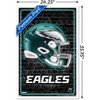 Trends International NFL Philadelphia Eagles - Neon Helmet 23 Framed Wall Poster Prints Black Framed Version 14.725 x 22.375