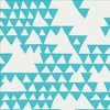 Secret Mountain Azure Teal and White Geometric Abstract Paste the Wall Wallpaper - 4 of 4