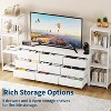 TV Stand for Living Room, Entertainment Center with 9 Fabric Drawers, 59.1" Modern Dresser with Storage Shelves - 4 of 4