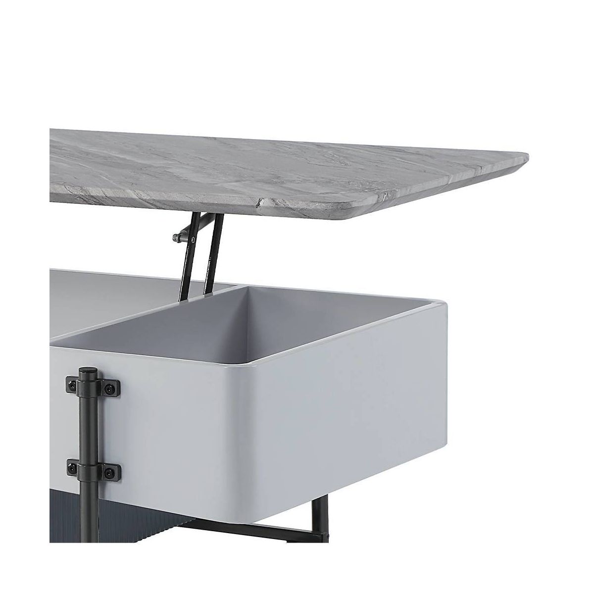 Acme Furniture Wilkins Coffee Table White/Gray Finish - thumbnail 4