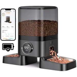 WiFi Automatic Cat Feeder for 2 Cats, Cordless Food Dispenser - 1 of 4