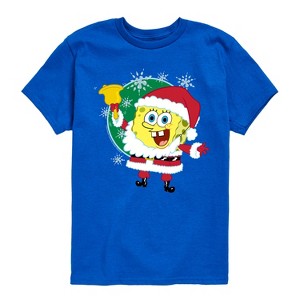 Boys' - SpongeBob SquarePants - Santa Spongebob Short Sleeve Graphic T-Shirt - 1 of 4