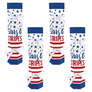 Big Dot of Happiness Stars & Stripes - No Snap Patriotic Party Table Favors - DIY Cracker Boxes - Set of 12 - 1 of 4
