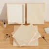 HANSILK Unfinished Birch Wood Canvas Panels Kit, Falling in Art Deep Cradle Boards for Pouring Art, Crafts, Painting and More - 3 of 4