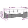 vidaXL Garden Sofa Set Grey PE Rattan, Powder-Coated Steel Large Modular - 3 of 4