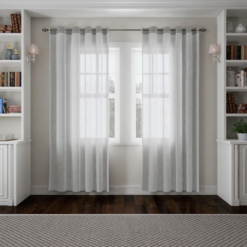 Lavish Home 1-Inch Curtain Rod- Decorative Modern Urn Finials & Hardware, 2 of 8