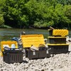 Homz Durabilt 27 Gallon Capacity Flip Lid Stackable Heavy Duty Tough Storage Container Tote, Black Base with Yellow Lid (2 Pack) - 2 of 4